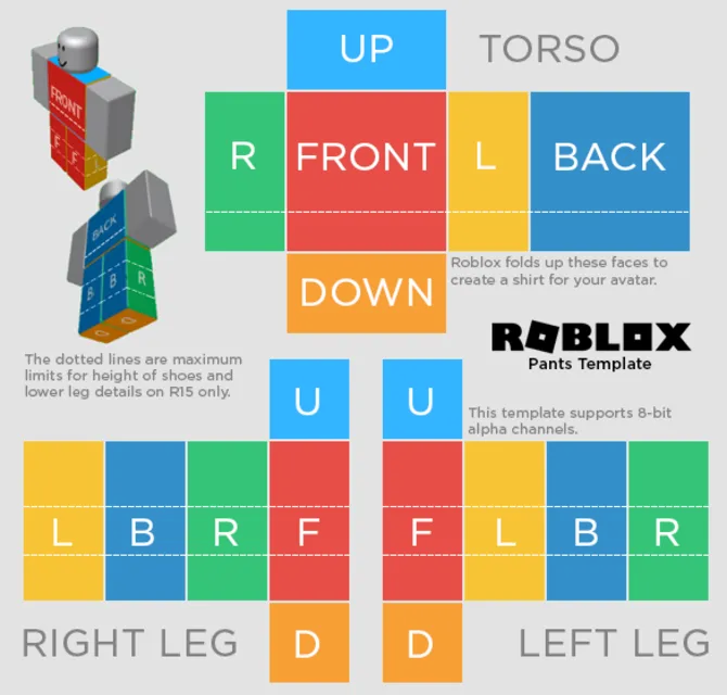 Transparent roblox pants template working in 2023