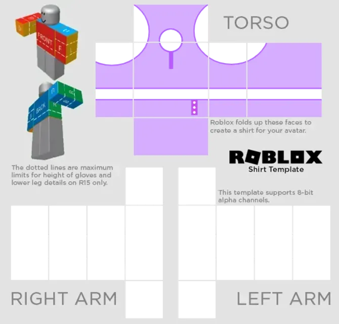 Free Purple Outfit Roblox Roblox 옷 크리에이티브를 위한 무료 디자인 템플릿 : Pixlr