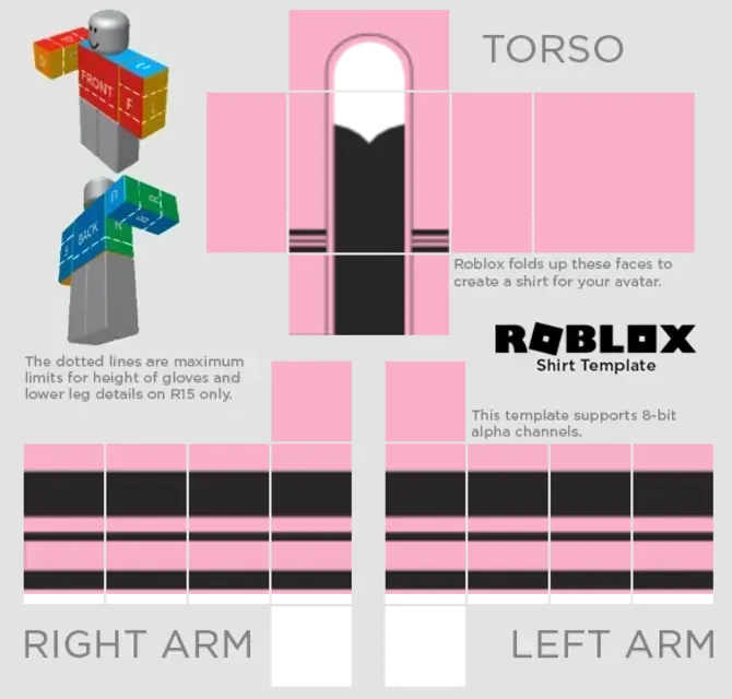 Free Roblox Short Shirt Design Template