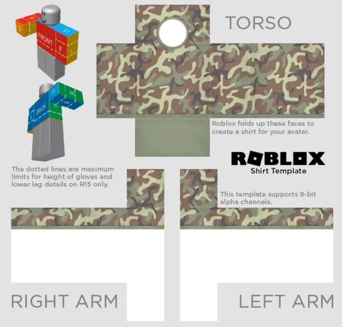Đừng bỏ lỡ cơ hội sở hữu quần áo quân đội camo T-shirt v.02 miễn phí trên Roblox. Quần áo này không chỉ tăng điểm sự mê mẩn với Roblox mà còn giúp bạn thể hiện tinh thần quân đội.