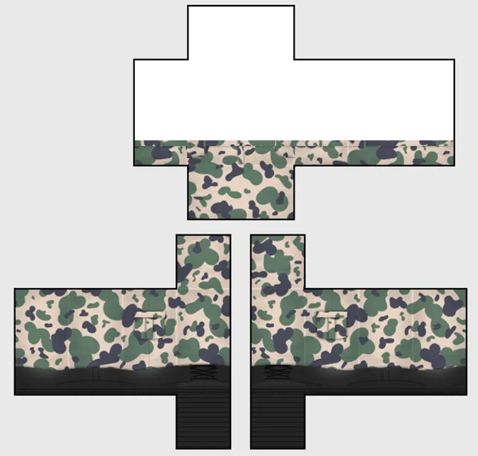 Free Camouflage Shorts Roblox Military Design Template