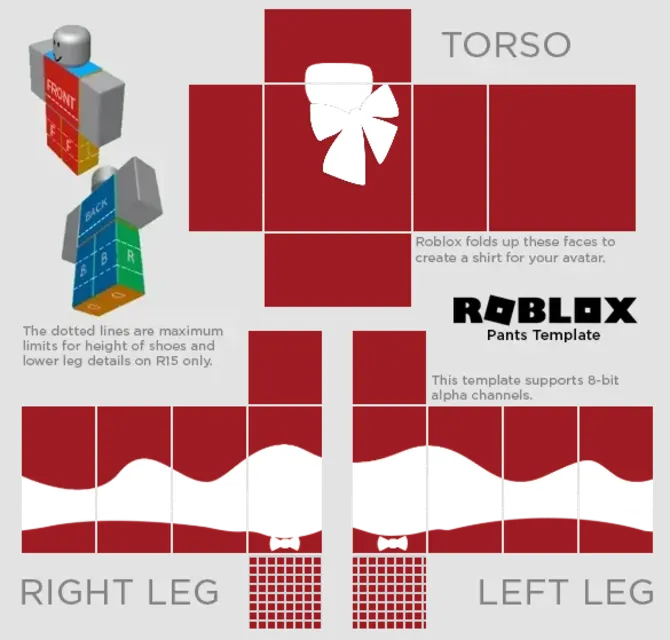 Roblox Clothing Template Shirt & Pants Background Design 