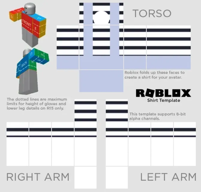 Free Roblox Clothing Dungaree with Striped T-Shirt Ropa Roblox Plantillas de  diseño gratuitas para todas las necesidades creativas : Pixlr