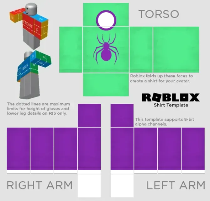 Free Roblox Green Tuxedo Template - Green Shirt Template Roblox