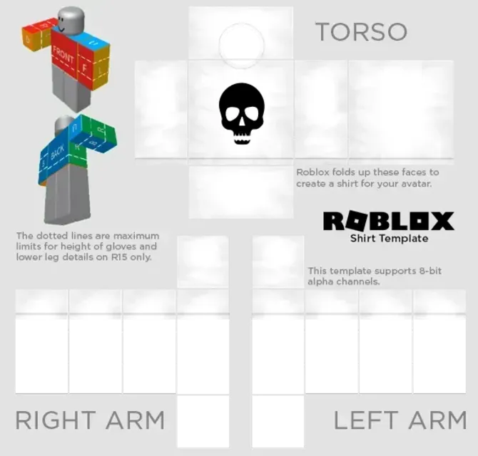 Free Roblox Clothing Skull T-Shirt Ropa Roblox Plantillas de diseño  gratuitas para todas las necesidades creativas : Pixlr