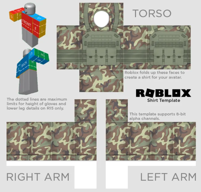 Với trang phục quân sự đầy thời trang, bạn sẽ làm chủ các chiến trường trong Roblox. Camouflage military outfit giúp bạn đánh lừa kẻ thù và áp dụng chiến thuật tinh vi. Hãy sẵn sàng chiến đấu!