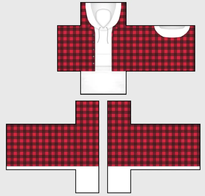 hykleri Rige bede Free Roblox Red Plaid Shirt and Hoodie Roblox tøj Gratis designskabeloner  til alle kreative behov: Pixlr