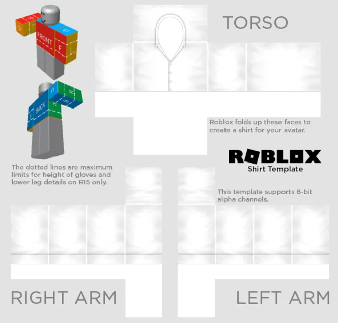 Free Roblox White Shirt Design Template