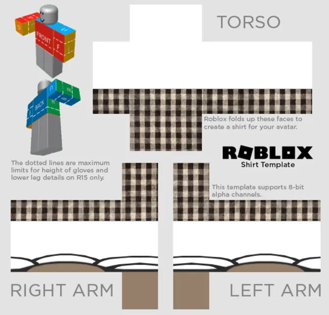 Free Roblox Brown Plaid Skirt Roupas Roblox Modelos grátis de design