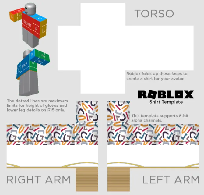 Free Roblox Short Shirt Design Template