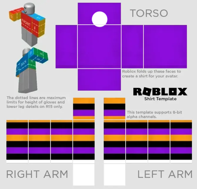 Free Roblox 3 Color Sleeve Sweater Design Template