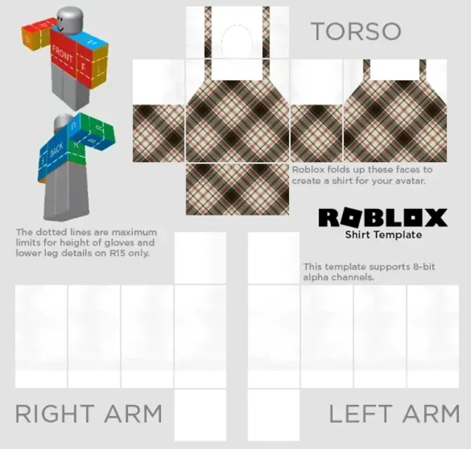 Brown Plaid Dress Jumpsuit Ropa Roblox Plantillas de diseño gratuitas para  todas las necesidades creativas : Pixlr