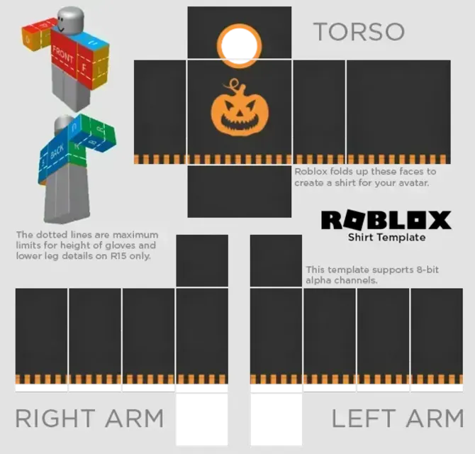 Halloween roblox Template  Halloween templates, Roblox shirt, Roblox