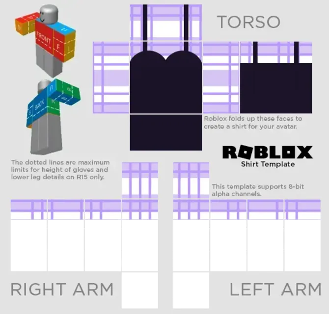 Free Roblox Short Shirt Design Template