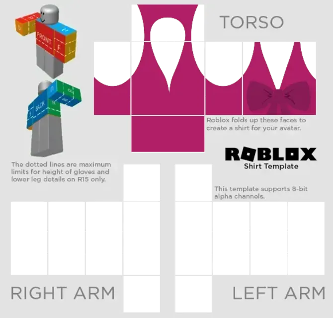 Free Roblox Red Dot Dress Design Template