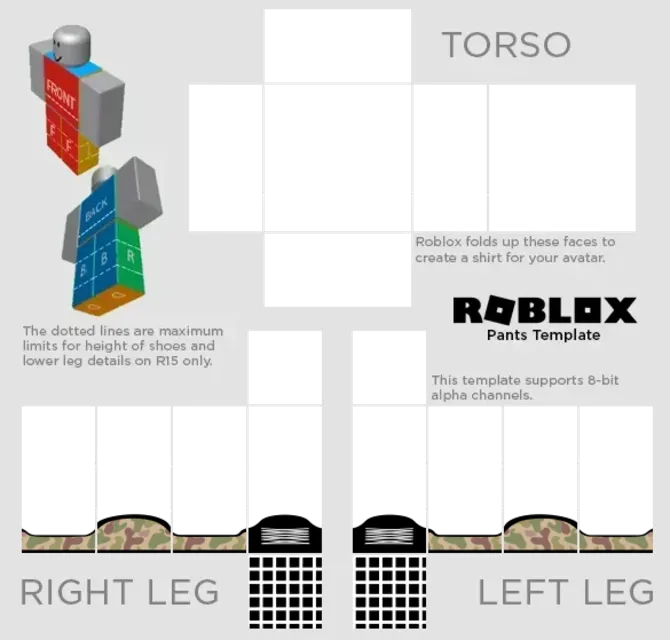 Camouflage Shoes Roblox Clothes Free Graphic & Design Templates for All  Creative Needs | Pixlr