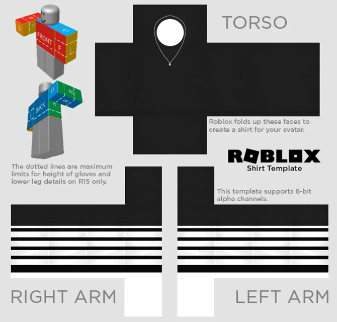 Roblox Shirt Template (Changeable Colors + Chains)