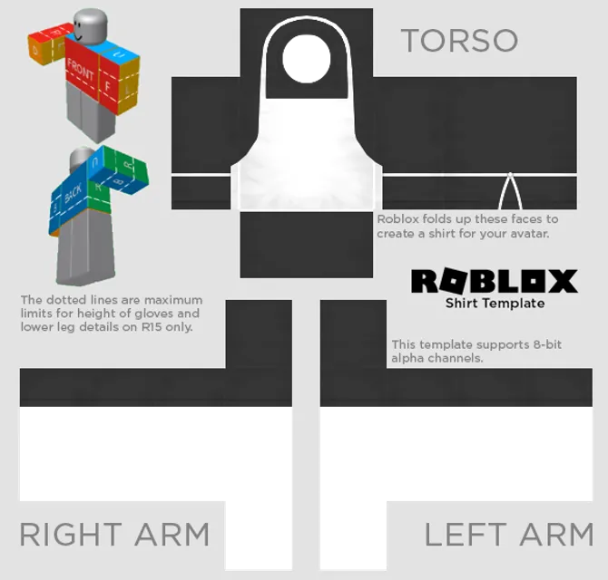 Black tank top Roblox Shirt Template