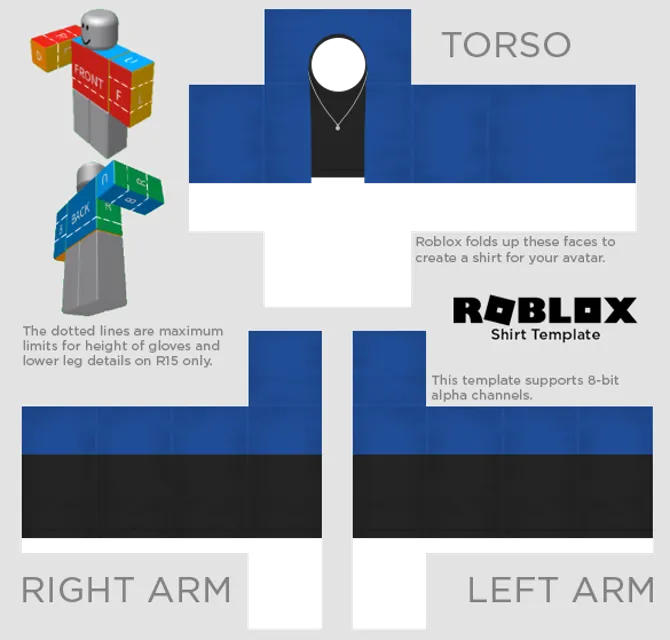 Roblox Clothing Template Plus Tee Gráfico por GraphicsBam Fonts · Creative  Fabrica