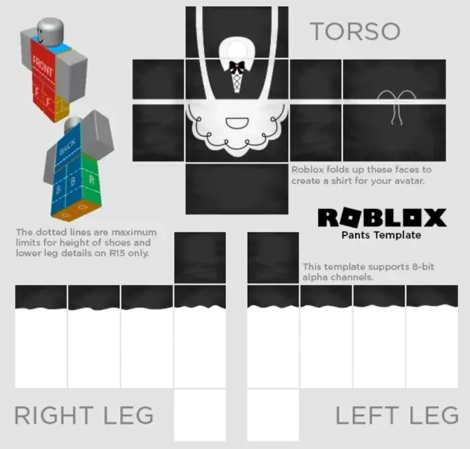 Roblox Character Costume Template - Mediamodifier