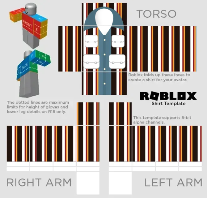 Striped Shirt Quần áo Roblox Mẫu thiết kế miễn phí cho mọi nhu cầu ...