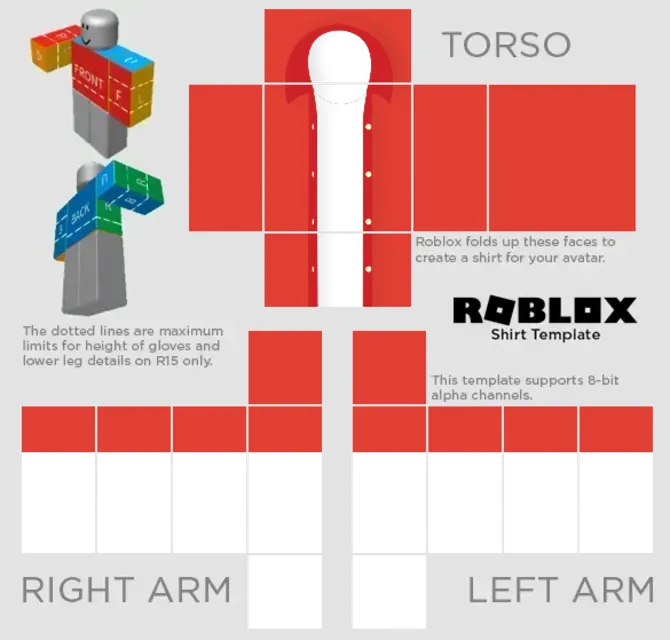 Roblox Clothing Template Plus Tee Gráfico por GraphicsBam Fonts · Creative  Fabrica