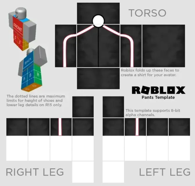 Roblox Clothing Template Plus Tee Graphic by GraphicsBam Fonts · Creative  Fabrica