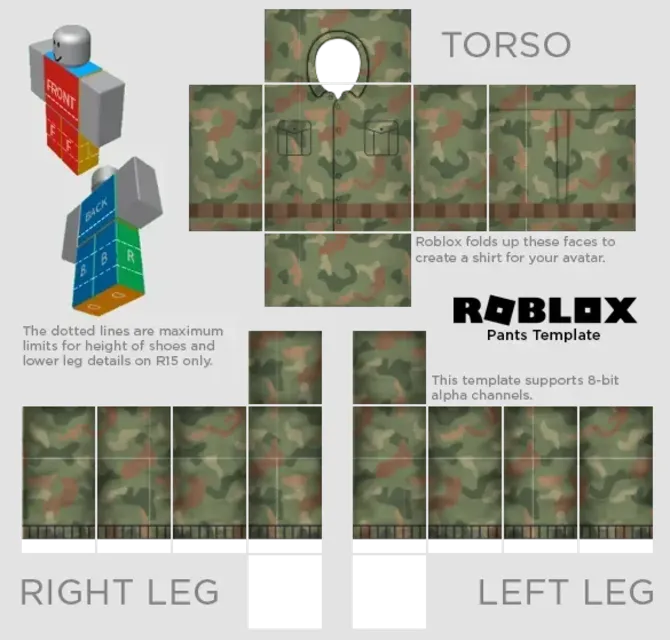 Roblox Shirt Templates: How To Create Roblox Shirts - Pants
