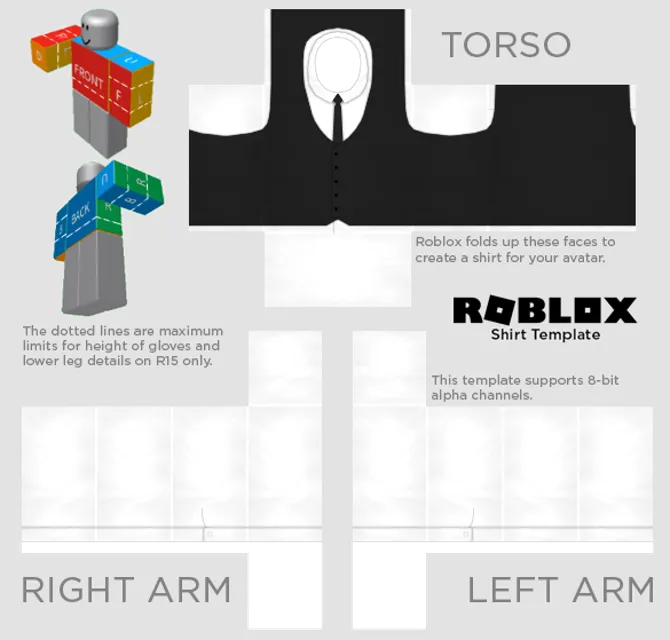 Mẫu áo vest đen miễn phí cho Roblox: Mẫu áo vest đen miễn phí giành cho Roblox sẽ thật sự phù hợp với phong cách khôi ngô và lịch sự của bạn. Thiết kế đặc sắc với các chi tiết phù hợp nhưng đầy bí ẩn, trang phục này sẽ đưa bạn đến những trải nghiệm game đáng nhớ.