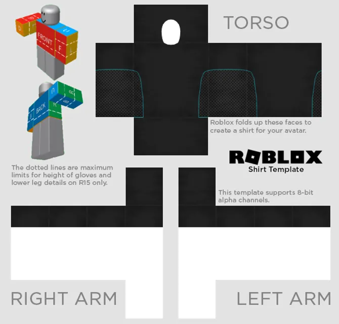 T-shirt and Shorts Template for Roblox - Mediamodifier