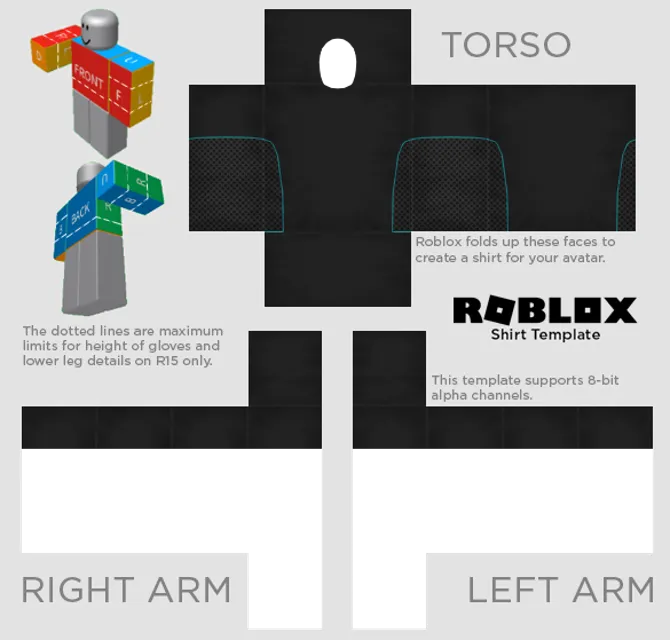 Free Roblox Template Sports Dark Top Roblox Odeća Besplatni Šabloni ...