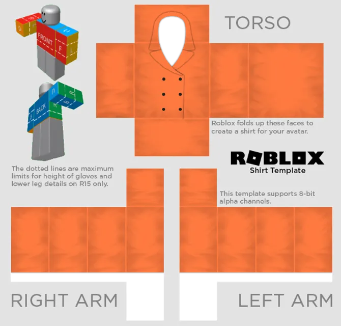 Pin em Free roblox clothing templates