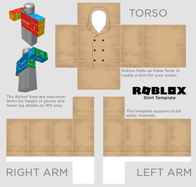 brown ext  Clothing templates, Roblox, Clothing patterns