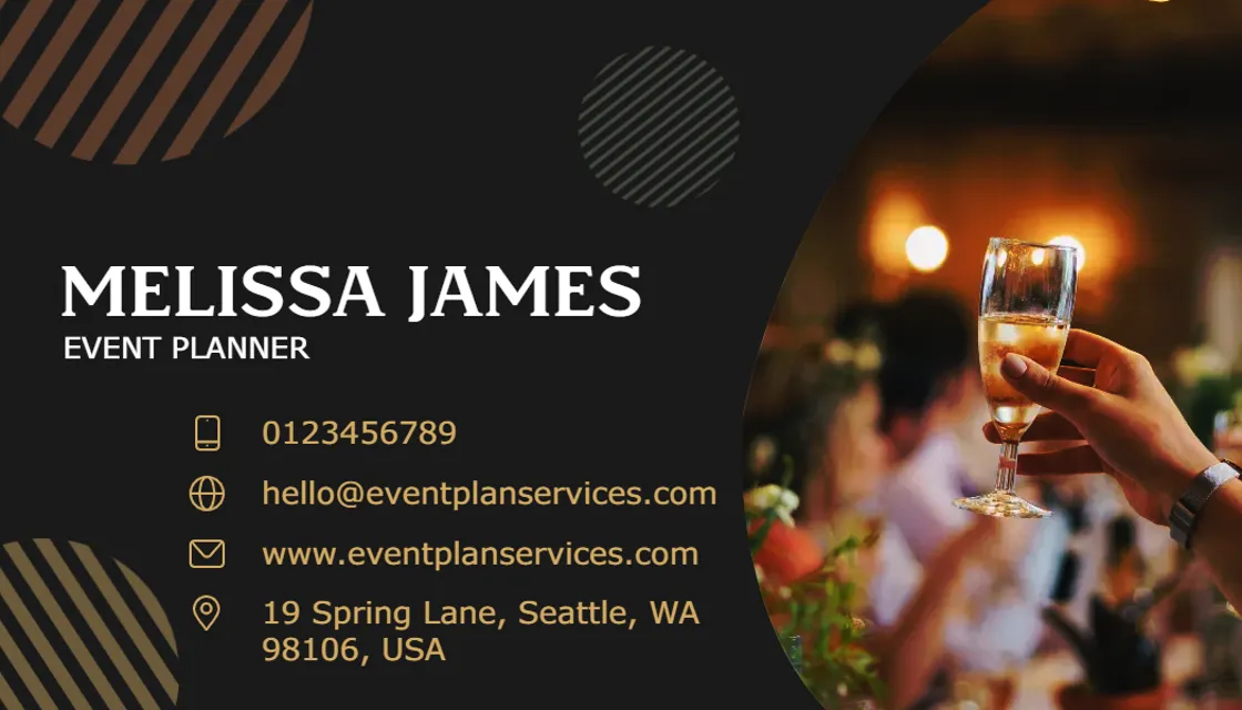 event planner business cards