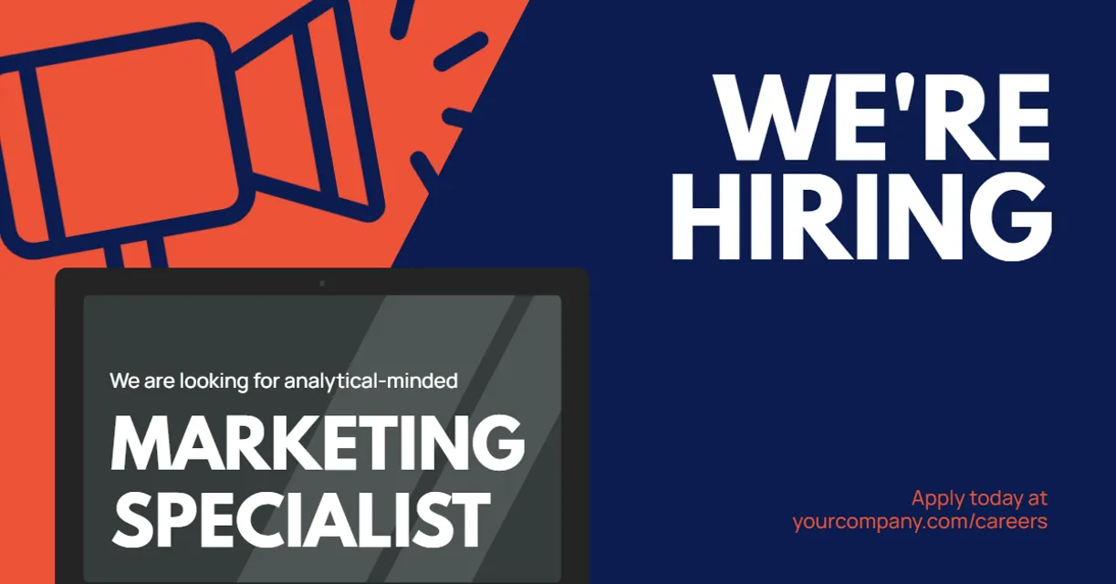 We Re Hiring Marketing Specialist Linkedin Recruitment Banner Plantillas De Dise O Gratuitas