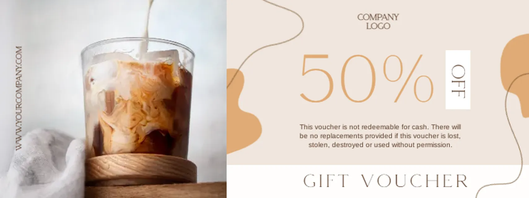 Coffee Gift Vouchers voucher Бесплатные шаблоны для решения любых
