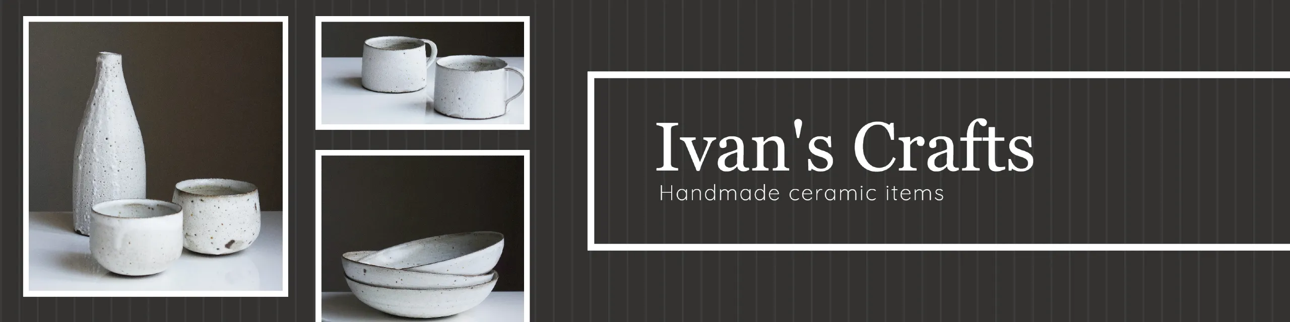 Etsy Banner Collage Ivan’s Ceramic Crafts Three Frames Etsy Banner