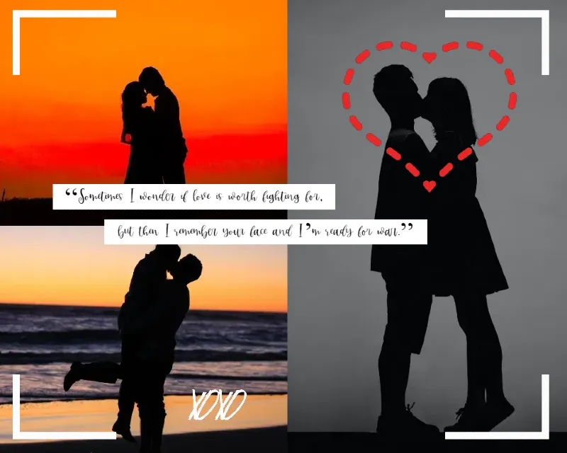 Collage Frame Couple Romantic Quotes Photo Collage Free Graphic