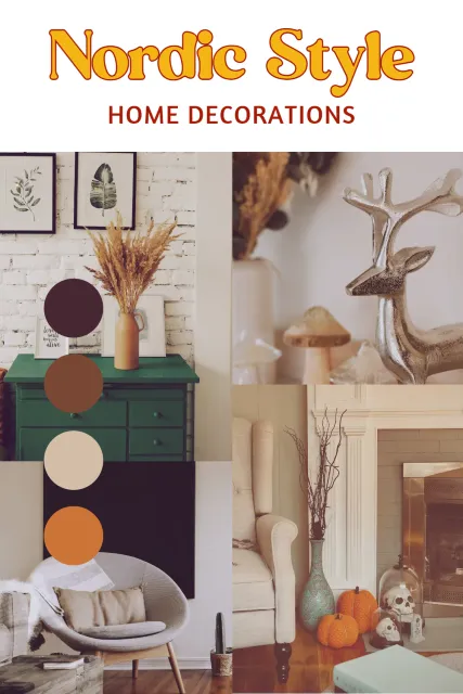 Minimalist nordic style home decoration for autumn Design Template ...