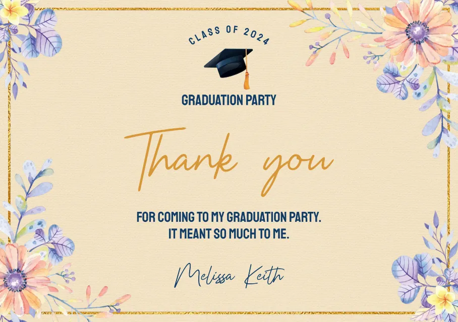 Thank You Graduation Day Design Template PIXLR