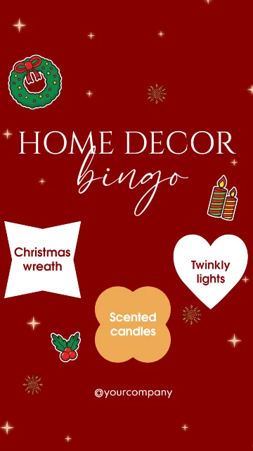 Home Decor Bingo Design Template | PIXLR