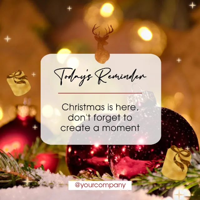 Christmas Reminder Post de Mídia Social Modelos grátis de design para