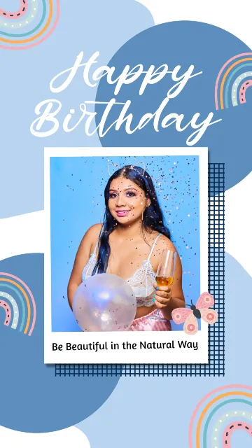 Bluish Happy Birthday Instagram Story Social Media Story Free Graphic &  Design Templates For All Creative Needs | Pixlr