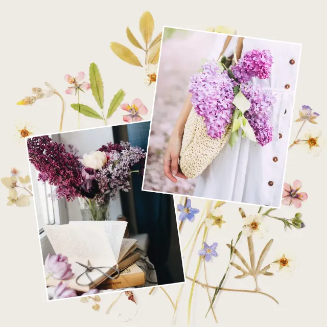 Flower Collage Post de Mídia Social Modelos grátis de design para todas necessidades criativas