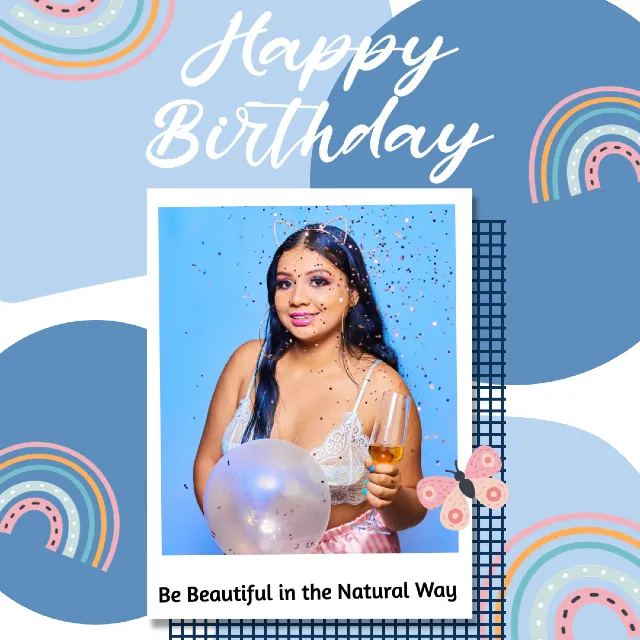 Bluish Happy Birthday Instagram Story Design Template Pixlr 9518