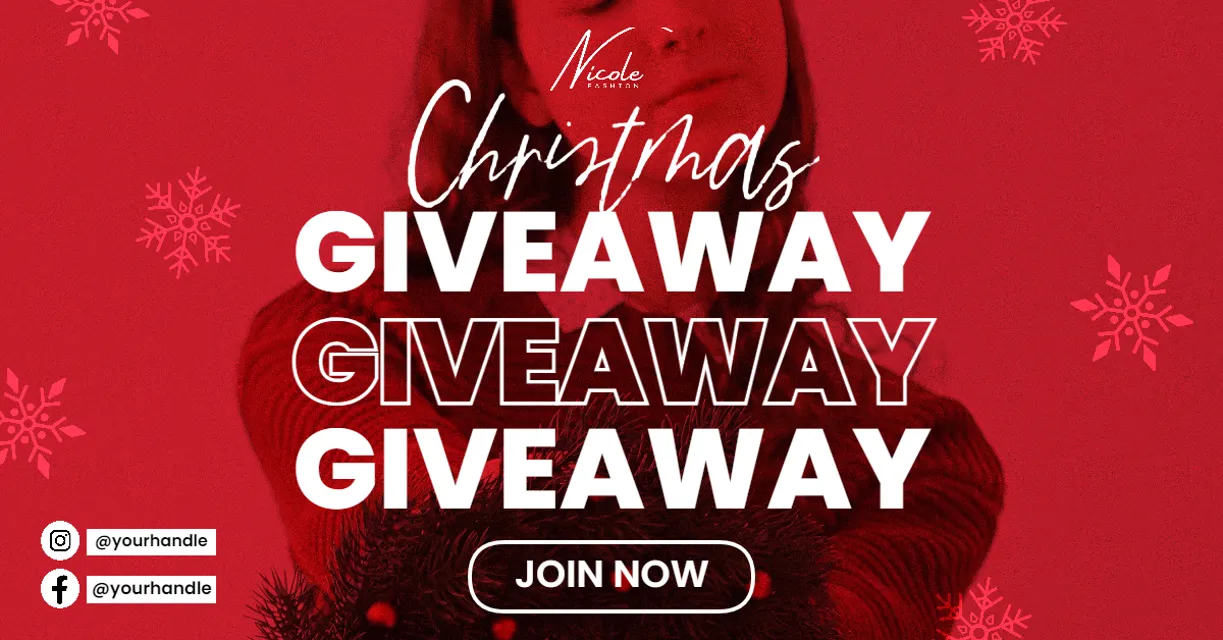 Christmas Giveaway Design Template PIXLR